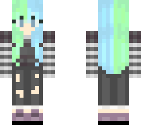 blue/green hair