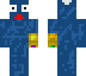 blue pikmin with infinity gauntlet