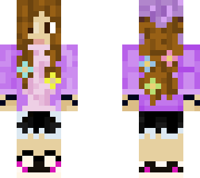 cute girl with pink shirt and purple sweater
