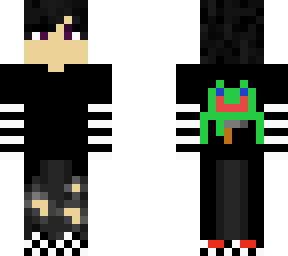 emo kid and a frog with a gun