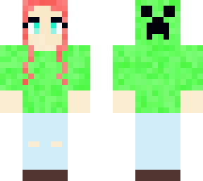 girl in a creeper hoodie