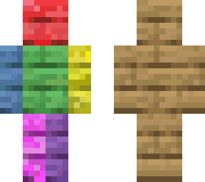rainbow wood skin