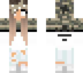 snow camo bandana girl