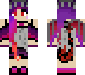 warm tonned and purple dragon girl cute