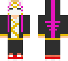 drift kitsune with black eyes