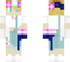 genderfluid skin blue eyes faded bleached hair