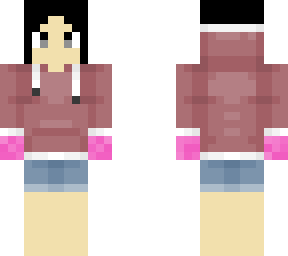 girl with hoodie and gloves