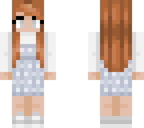 girl with periwinkle polka dot dress