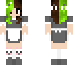 green split hair maid