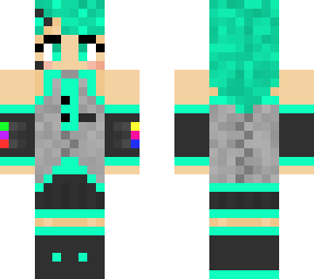 hatsune miku: medium hair, no pigtails