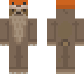 sloth in fox hat
