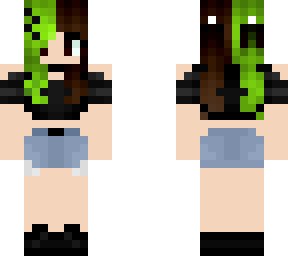 split hair green summer
