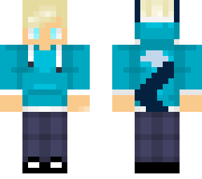 this is my skin for minecraft but with wolf ears and tail!