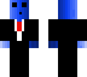 basic shaded blue tuxedo slime