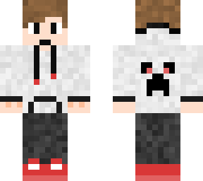 gray gamer minecraft skin (by:iv4n2p)