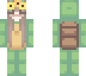 turtle onesie girl with yellow flowercrown