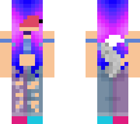 blind pastel wolf girl