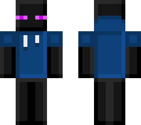 blocky enderman with hoodie