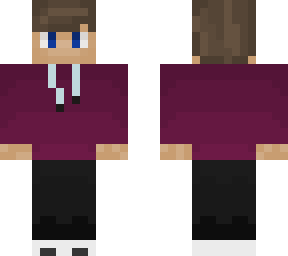 boy in a dark red hoodie