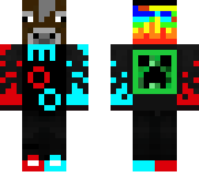 cow with creeper hoodie