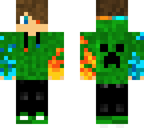 creeper hoodie boy (flame hands)