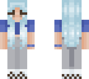 cute blue haired girl