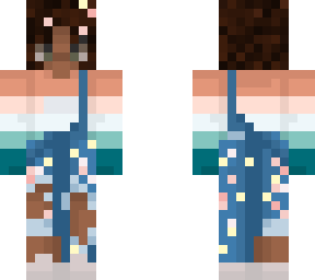 floral overalls (med skin tone)