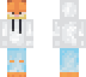 garfield white hoodie and blue jeans