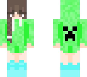 girl in a creeper hoodie