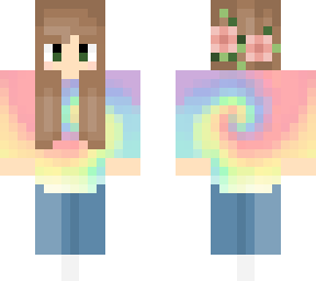 girl with tie dye and flower crown