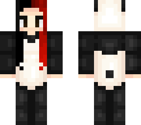 panda half red hair