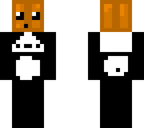 panda holding cute pumpkin