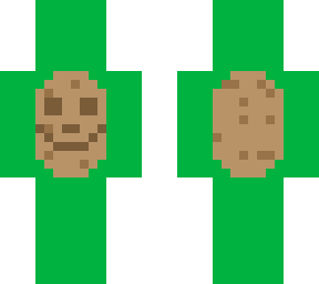potato surrounded by green screen