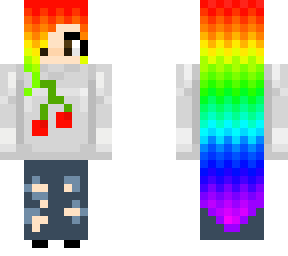 rainbow hair girl-testing out new shading technique *fixed*