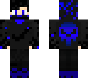 blue nike with skull