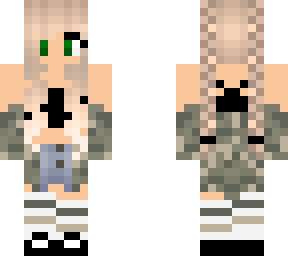 camo twin braid girl