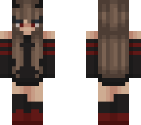 cute black and red devil girl