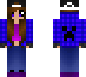 cute/cool girl v2 creeper hoodie cap edit