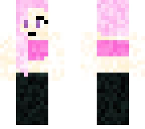cute girl pink hair purple eyes