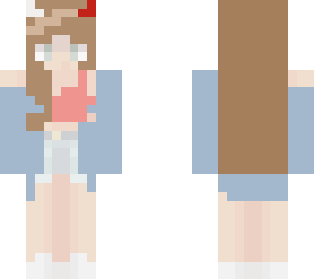 demon girl pink and blue outfit