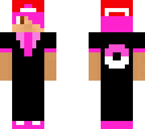 folagor traje rosa y pelo rosa con gorra