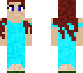 girl in a sky blue dress