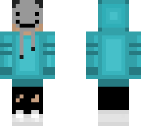 mask dude with cyan hoodie