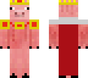 pig with crown and cape