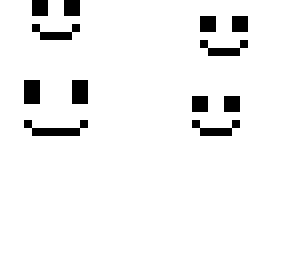 white guy with smiley faces all around him
