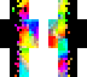 black and rainbow