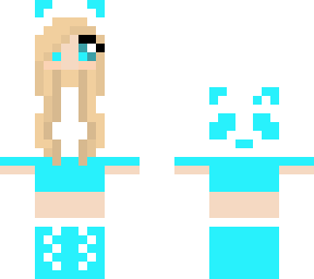blue panda girl