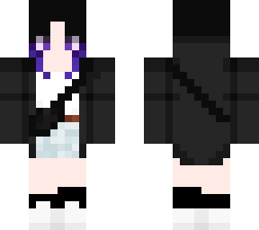cute purple hair shinobu in modern