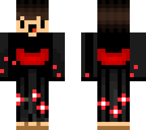 red and black kimono