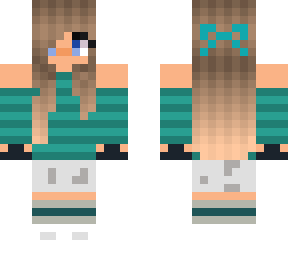 stripy top girl with beautiful buns!